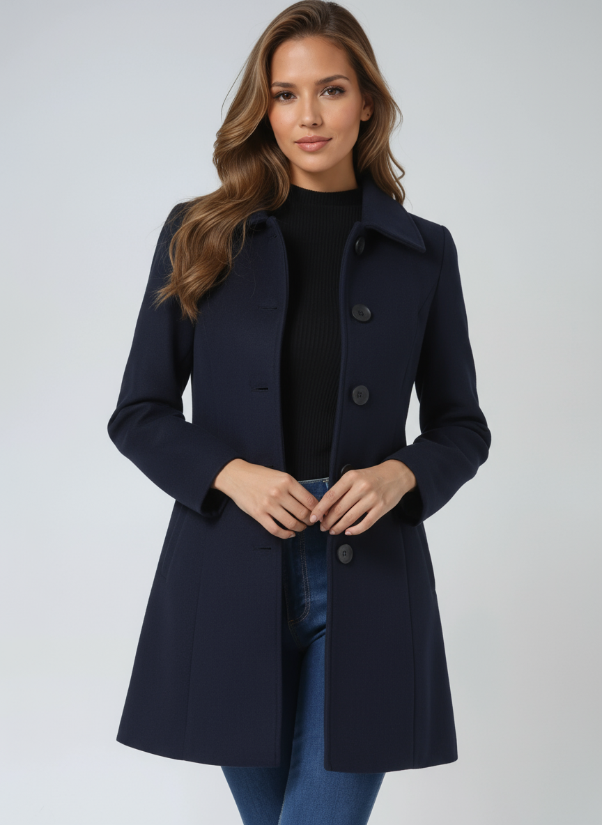 Aveline Tailored Single-Breasted Wool-Blend Trench Coat