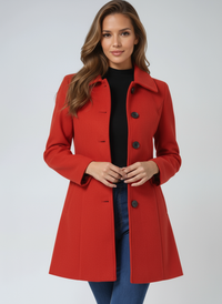 Aveline Tailored Single-Breasted Wool-Blend Trench Coat