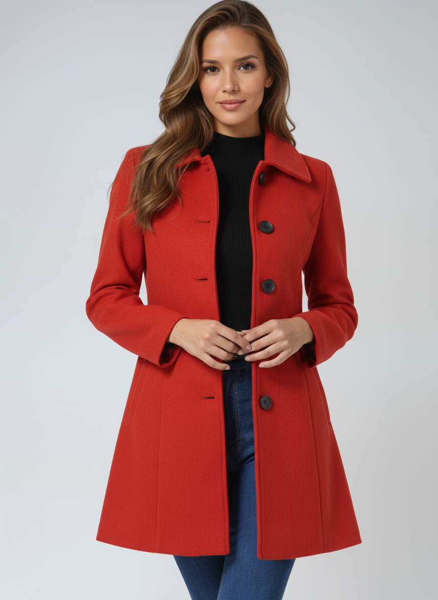 Aveline Tailored Single-Breasted Wool-Blend Trench Coat