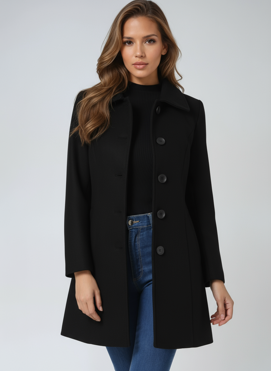 Aveline Tailored Single-Breasted Wool-Blend Trench Coat