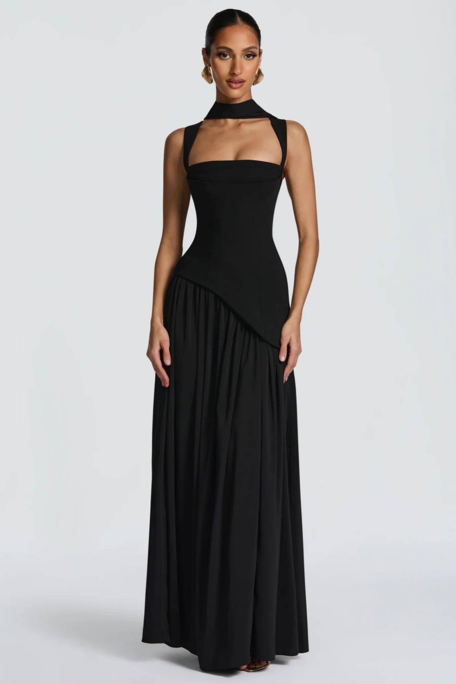 Avelisse Asymmetrical Maxi Evening Dress