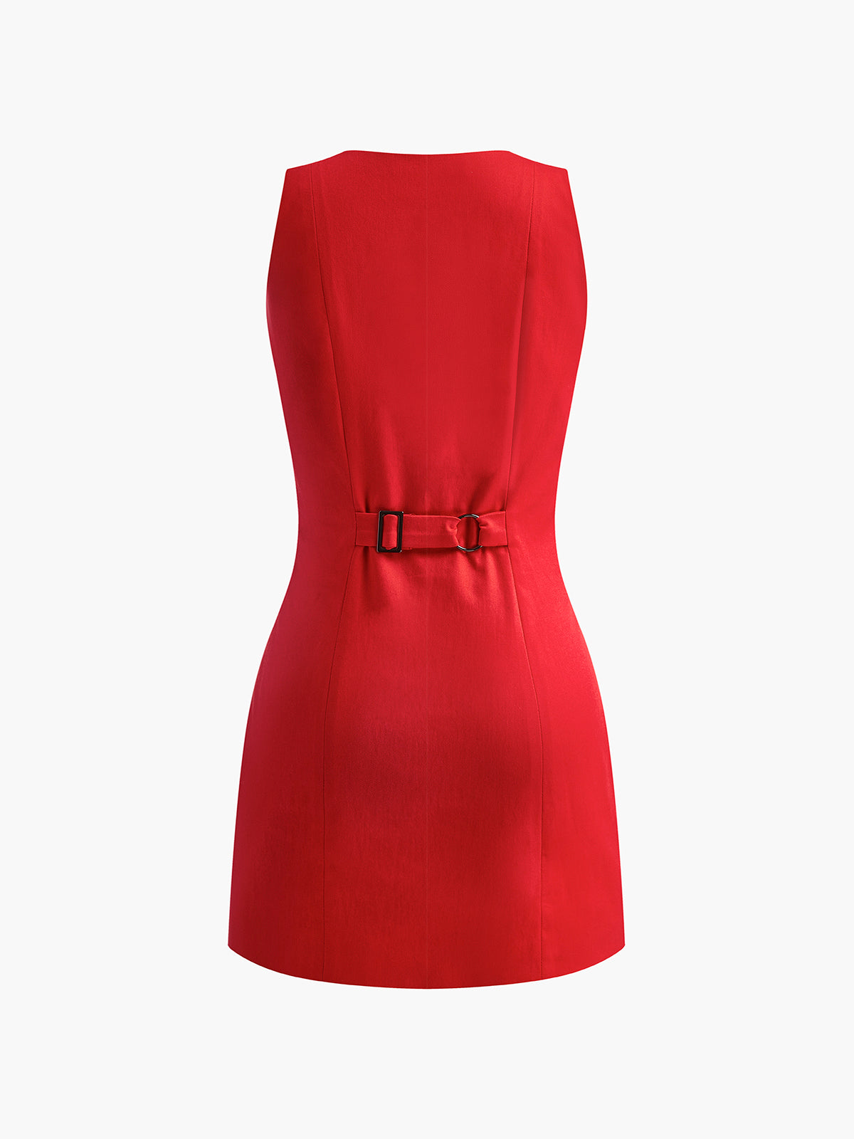 Avery Button Front Sleeveless Mini Dress
