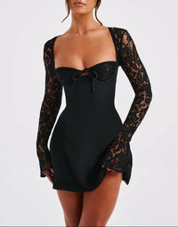 Avery Lace Sleeve Bodycon Mini Dress