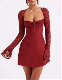 Avery Lace Sleeve Bodycon Mini Dress