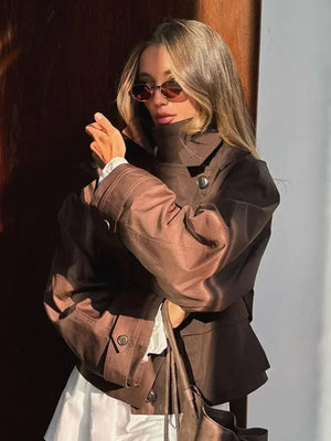 Beatrice Cropped Trench Coat 0