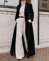 Black Button Long Coat 1