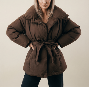 Alina Belted Winter Puffer Jacket
