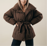 Alina Belted Winter Puffer Jacket