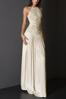 Elowen Lace-Bodice Flowing Maxi Dress