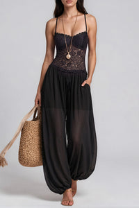 Callista Lace Bustier Harem Jumpsuit