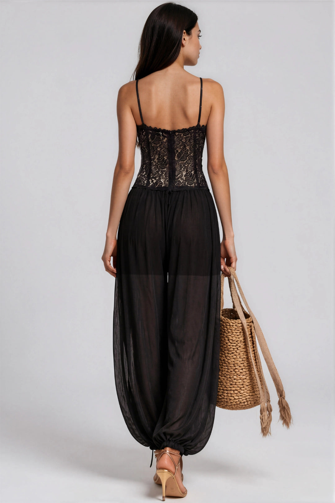 Callista Lace Bustier Harem Jumpsuit