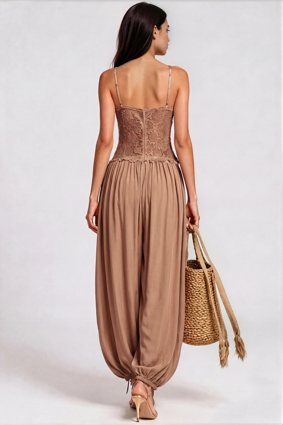 Callista Lace Bustier Harem Jumpsuit