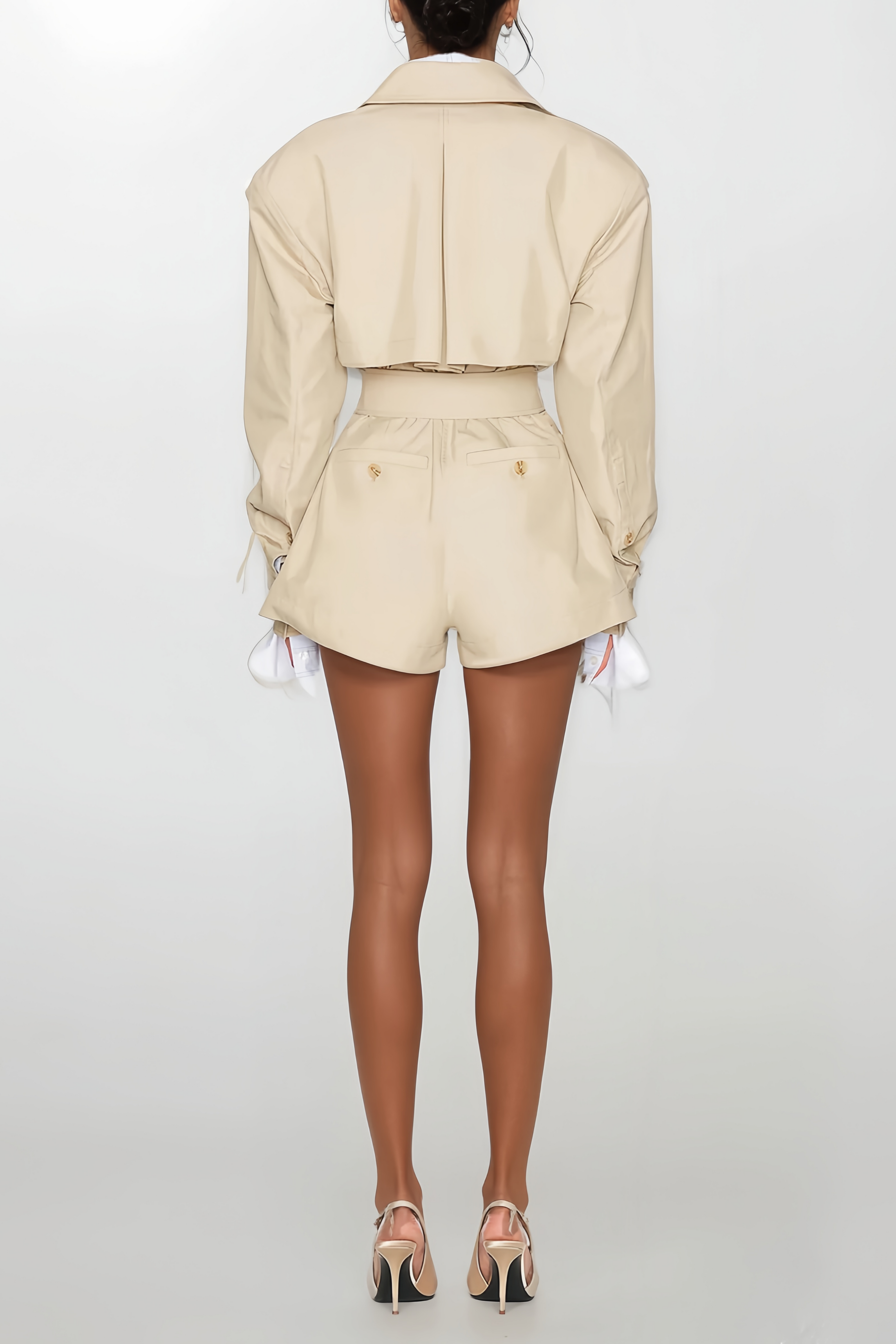 Camille Belted Short Trench Jacket