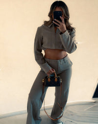 Camille Cropped Tailored Two-Piece Set