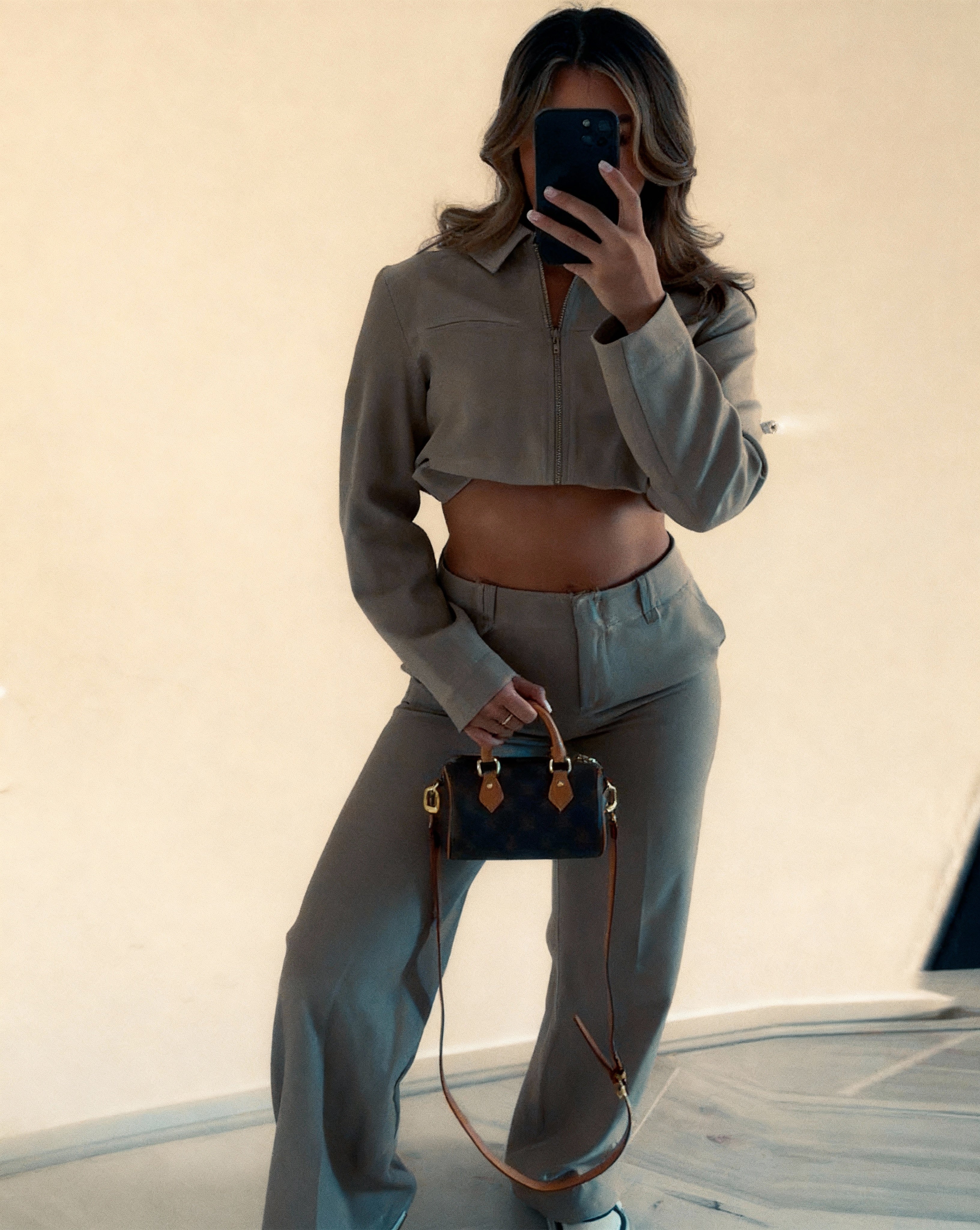 Camille Cropped Tailored Two-Piece Set