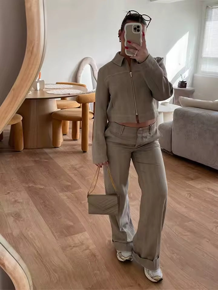 Camille Cropped Tailored Two-Piece Set