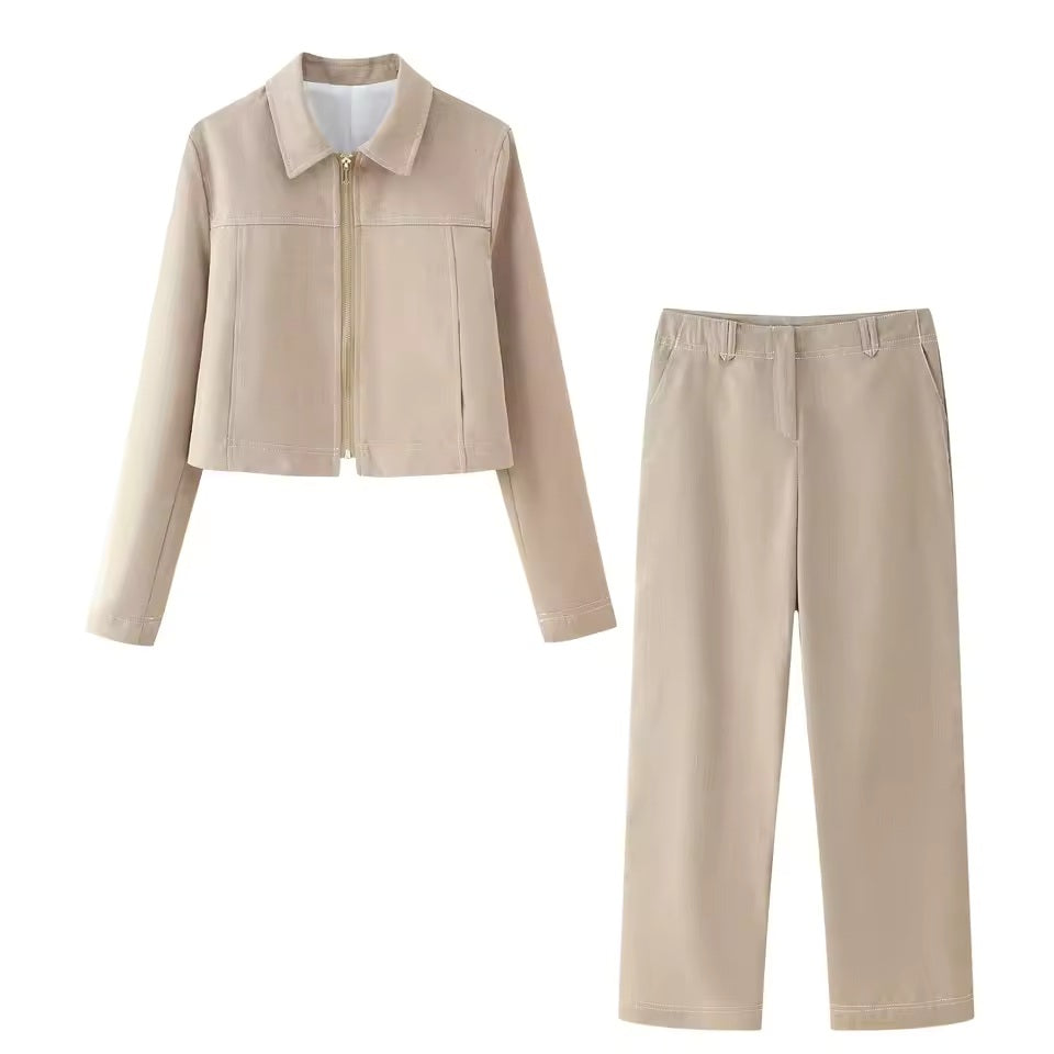 Camille Cropped Tailored Two-Piece Set