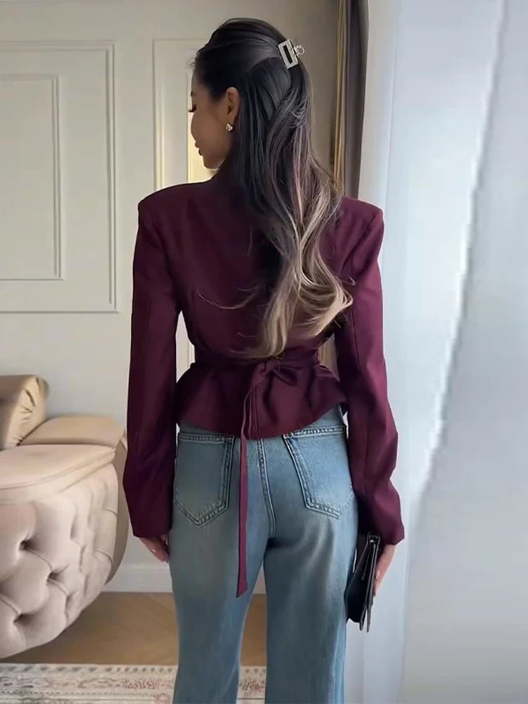 Celeste Structured Asymmetrical Hourglass Blazer