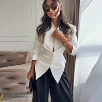 Celeste Structured Asymmetrical Hourglass Blazer