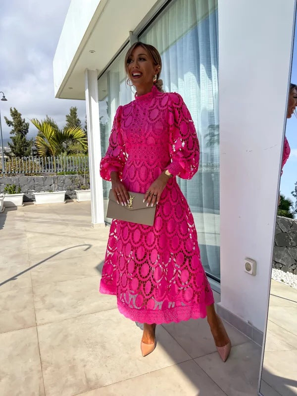 Celestielle Couture Lace Midi Dress