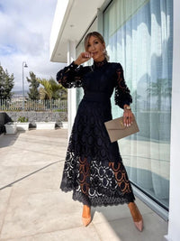 Celestielle Couture Lace Midi Dress