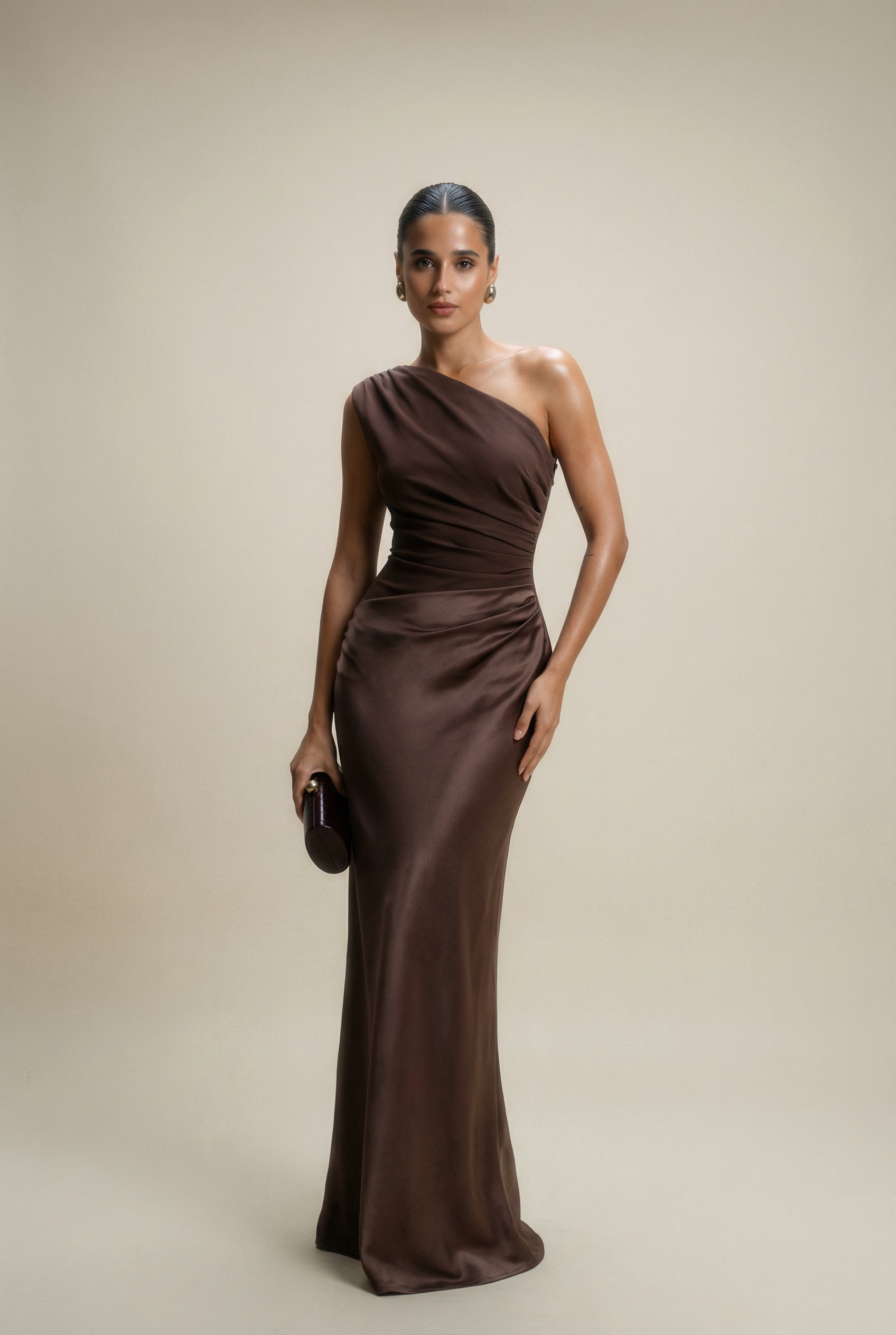 Celestielle One-Shoulder Evening Maxi Dress