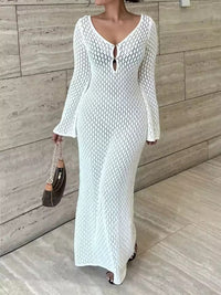 Celestine Open Knit Resort Maxi Dress