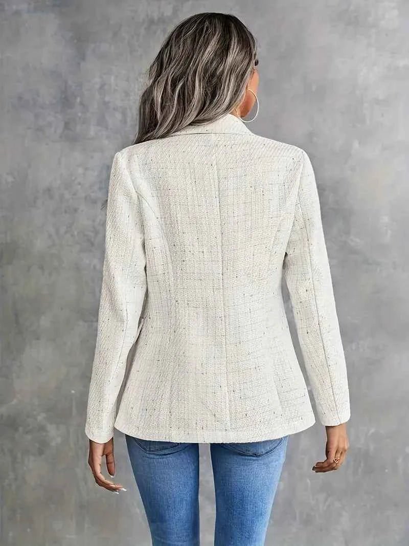 Charlotte Double-Breasted Bouclé Tweed Blazer