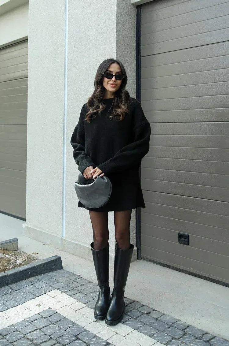 Chloe Cozy Sweater and Mini Skirt Set