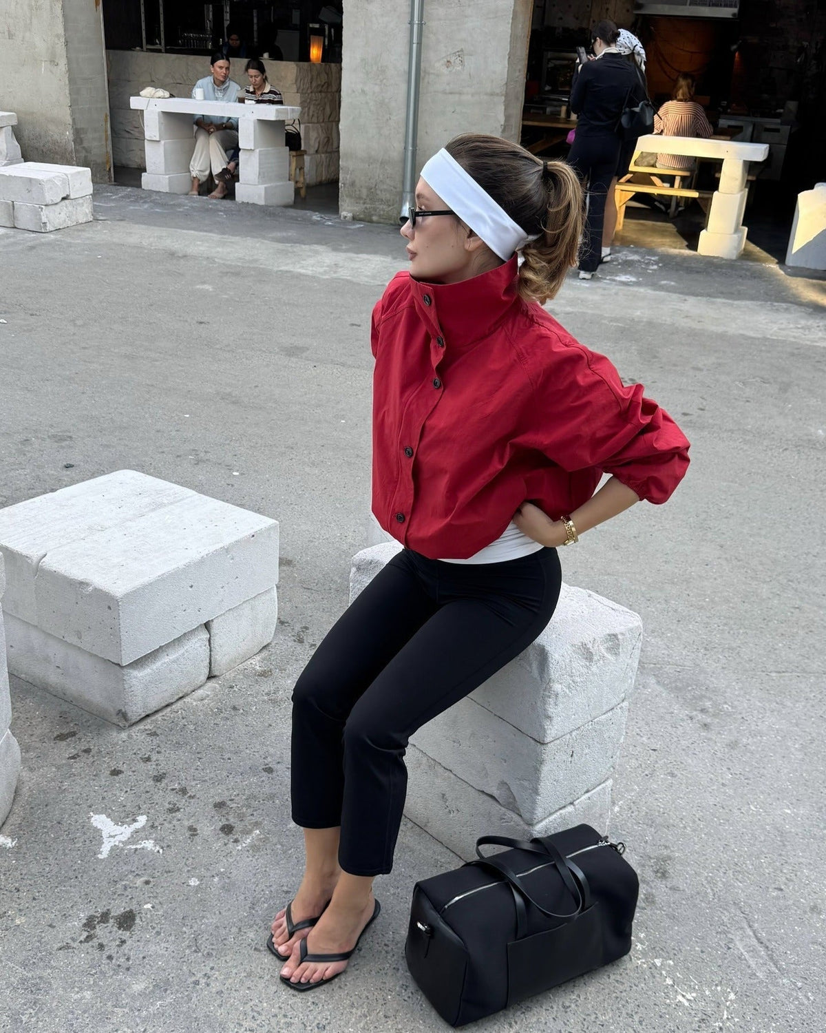 Evelyn High-Neck Oversized Lightweight Windbreaker Jacket