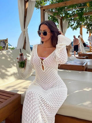 Clarice Crocheted Maxi Dress 0