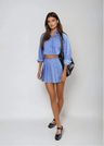 Léonie Pleated Skirt & Shirt Set