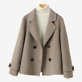 Double-Breasted Short Coat - Classic Lapels 2