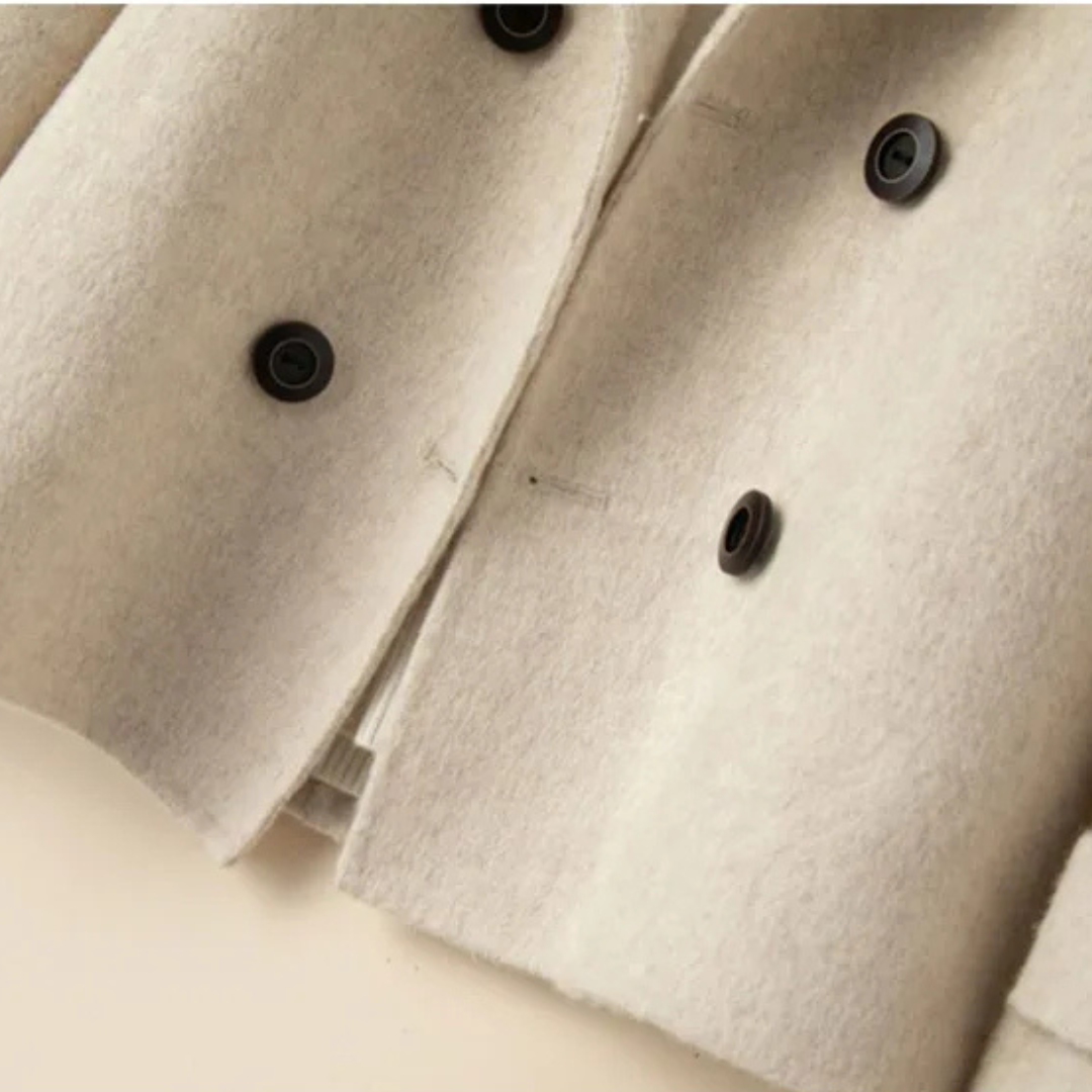 Double-Breasted Short Coat - Classic Lapels 3