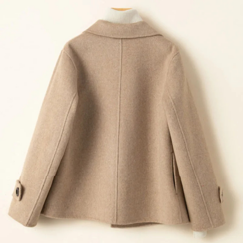 Double-Breasted Short Coat - Classic Lapels 5