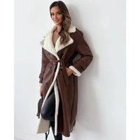 Elara Teddy-Lined Double-Breasted Trench Coat