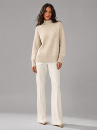 Elena Oversized Turtleneck Knit Sweater
