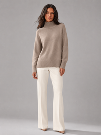 Elena Oversized Turtleneck Knit Sweater