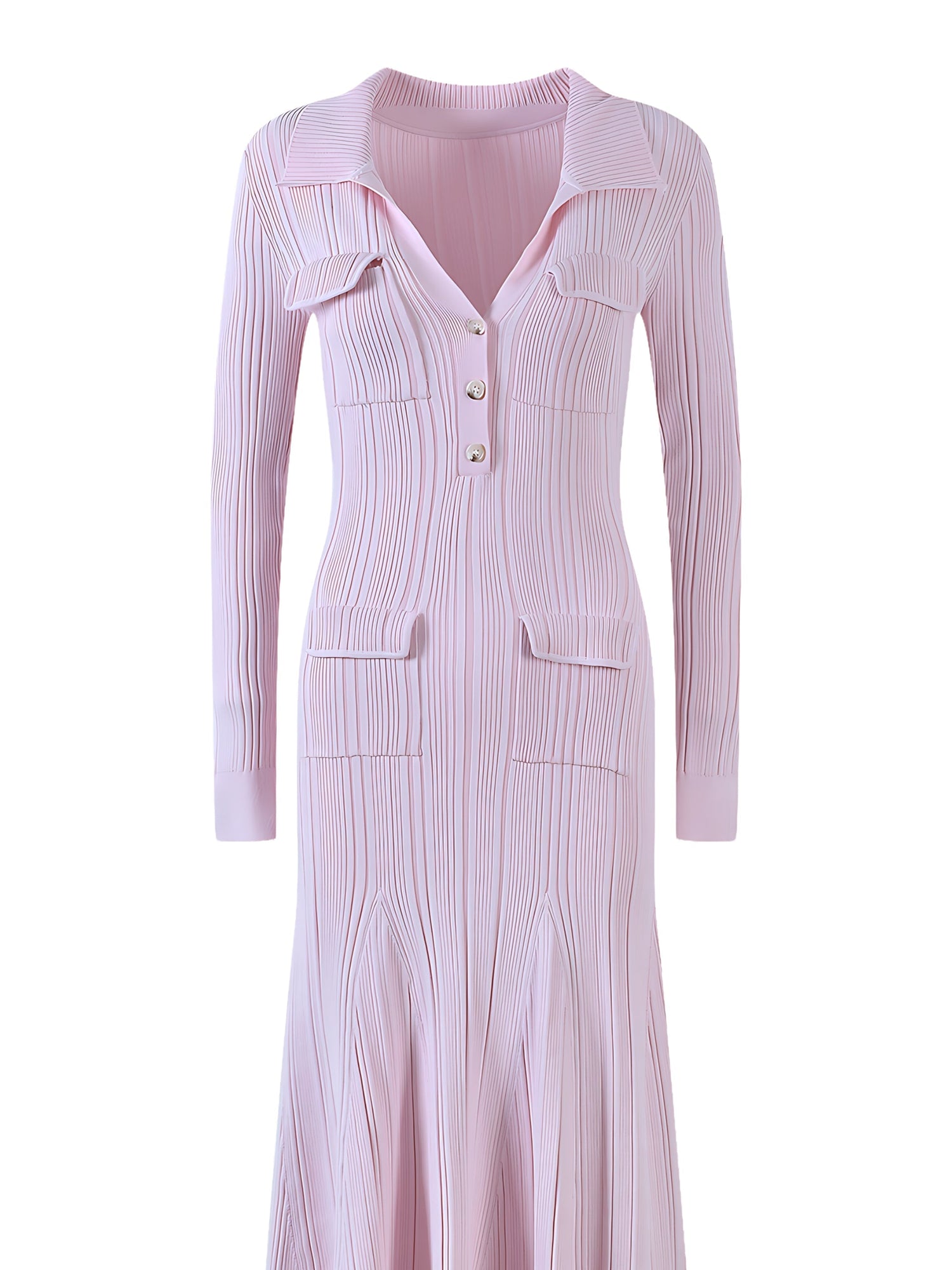 Amélie Knit Button Midi Dress