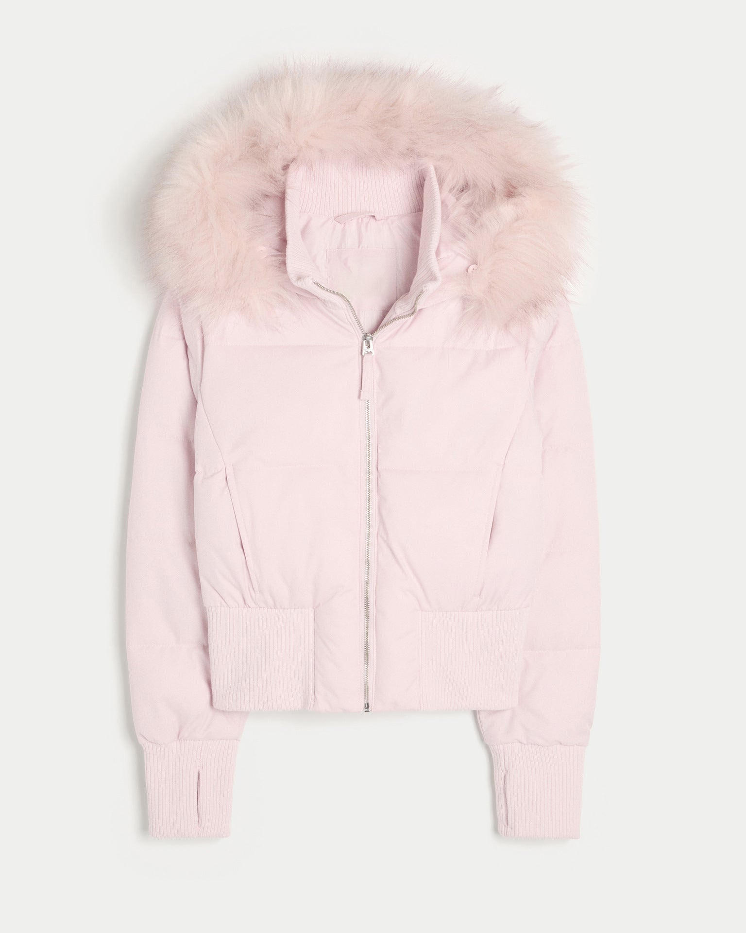 Elira Fur-Trimmed Hooded Bomber Winter Jacket