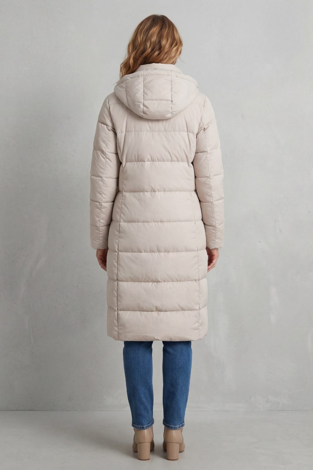 Elise Hooded Longline Quilted Puffer Coat