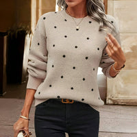 Ellie Polka Dot Crewneck Knitted Jumper