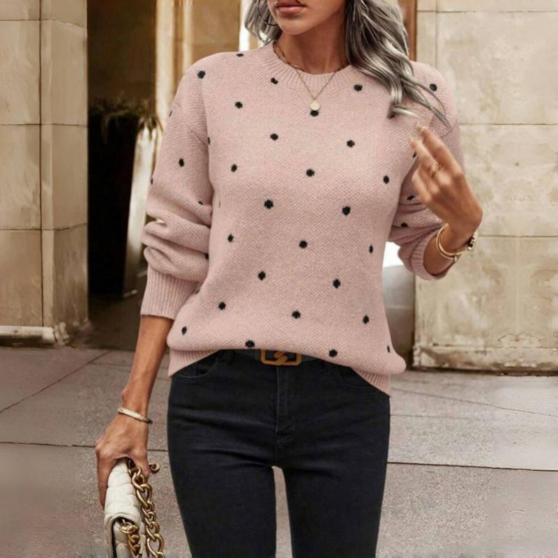 Ellie Polka Dot Crewneck Knitted Jumper