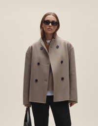 Élodie Asymmetrical Button Coat
