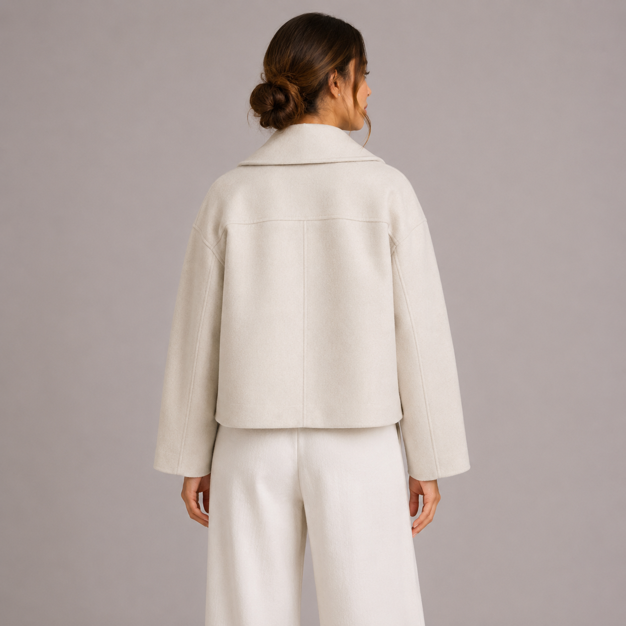 Elowen Double-Breasted Boxy Wool-Blend Jacket