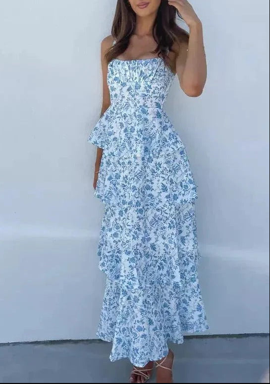 Elowen Floral Cascade Maxi Dress