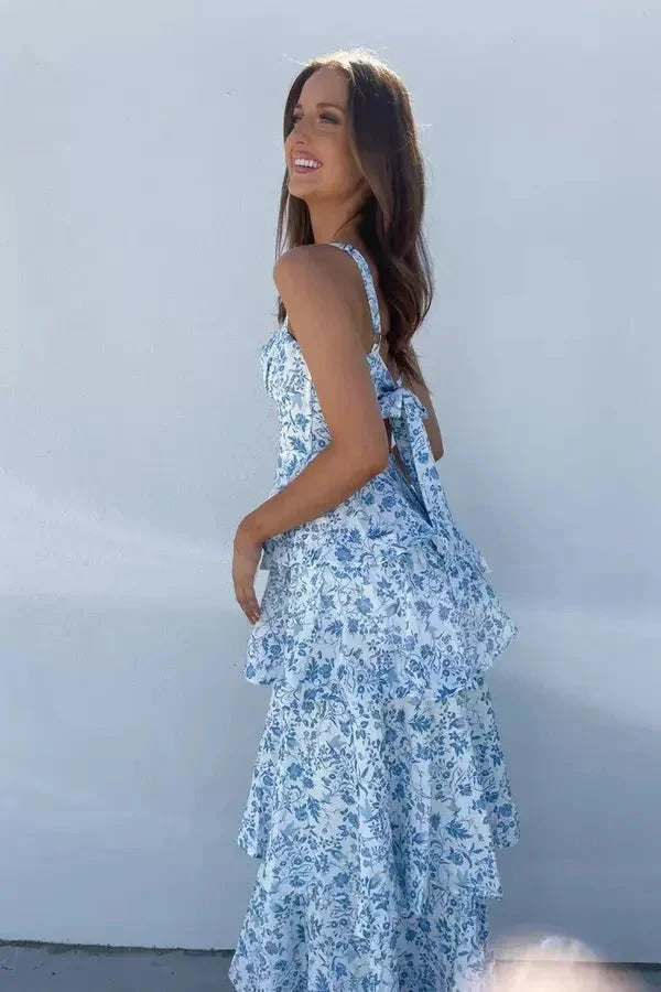 Elowen Floral Cascade Maxi Dress