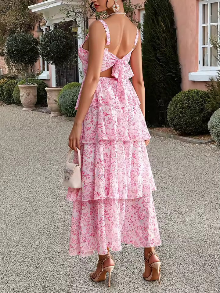 Elowen Floral Cascade Maxi Dress