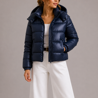 Elowen Glossy Hooded Quilted Puffer Jacket