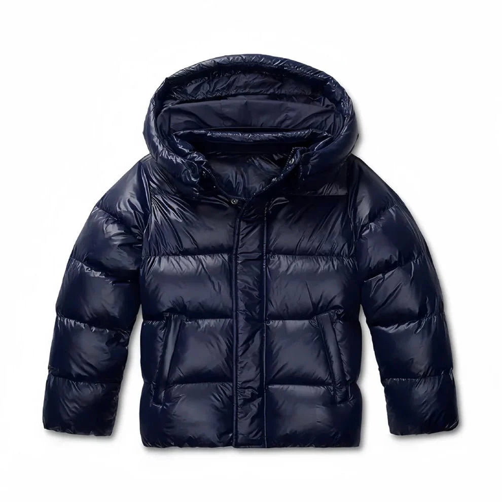 Elowen Glossy Hooded Quilted Puffer Jacket